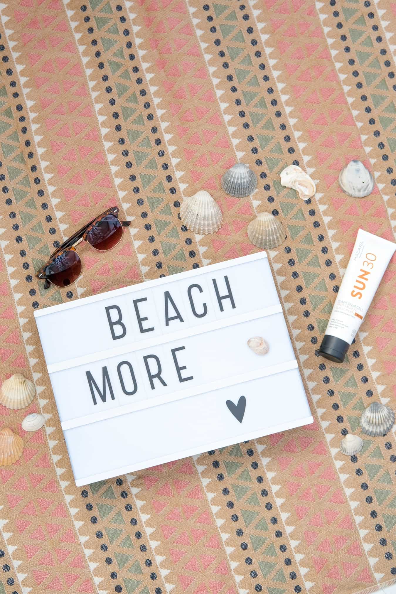 lightbox tekst over vakantie