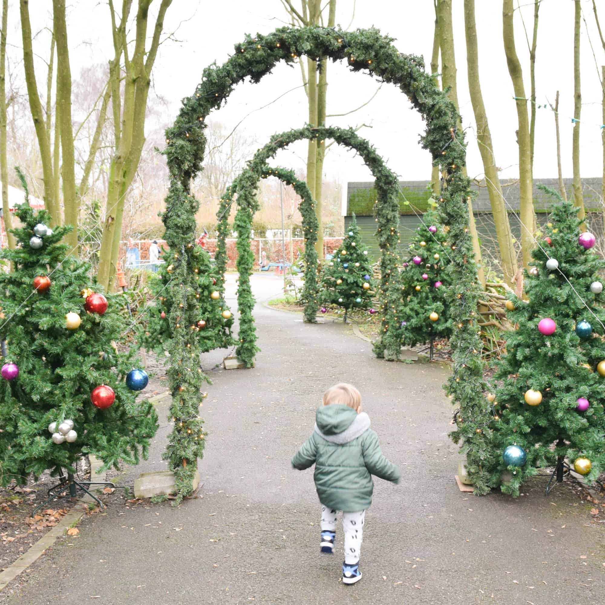 kerst op een pretpark vieren
